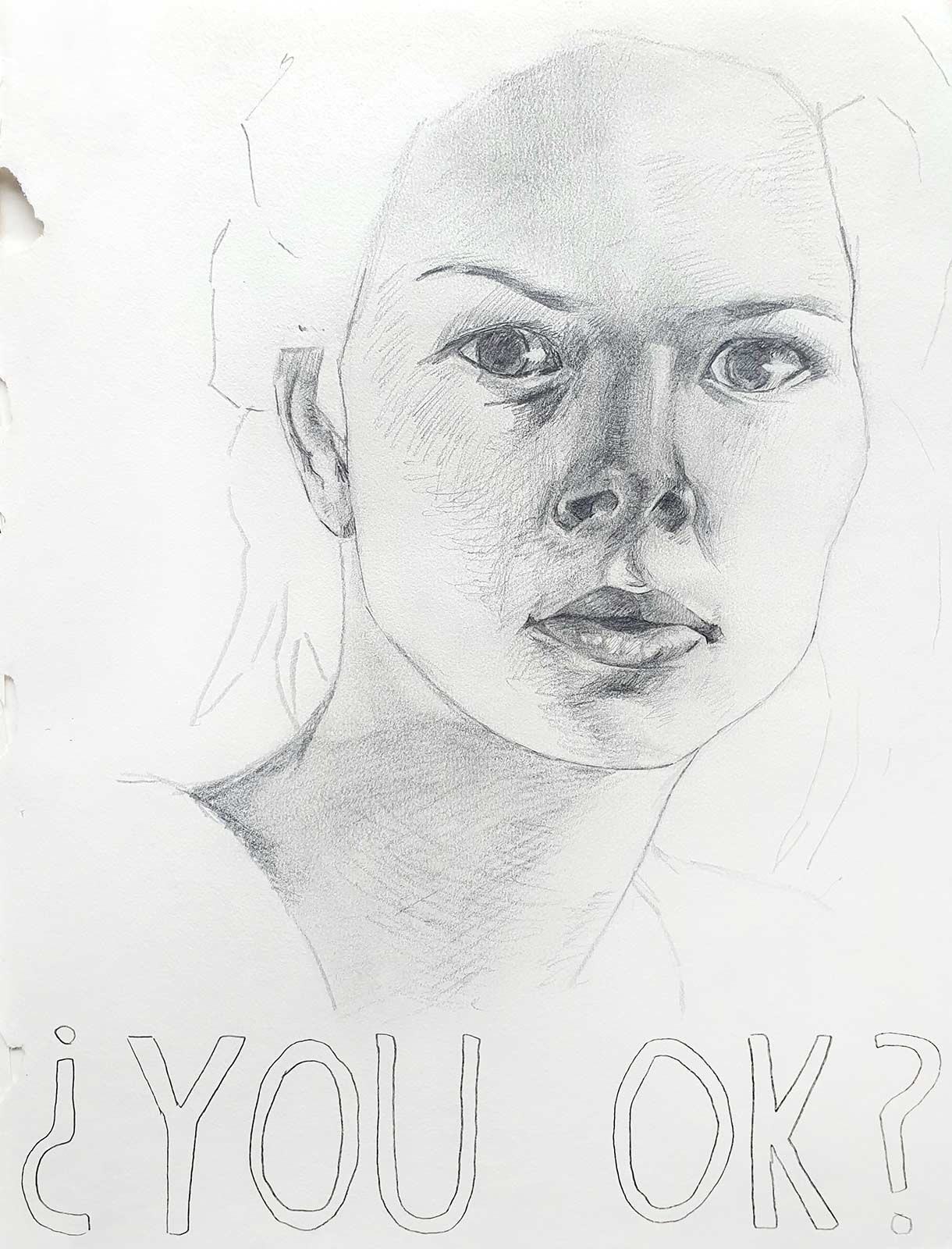 portrait sketch - pencil on paper - 21.5x27.5cm