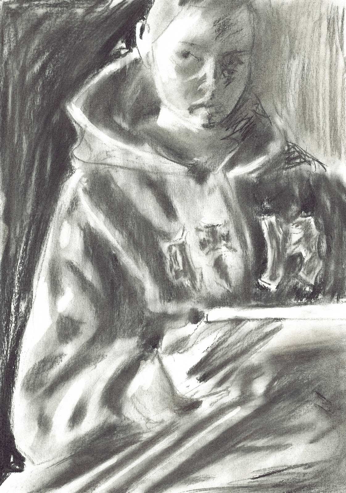 Sketch 2024 by Vera den Arend - charcoal - A4